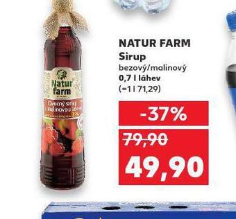 Kaufland Natur farm sirup nabídka