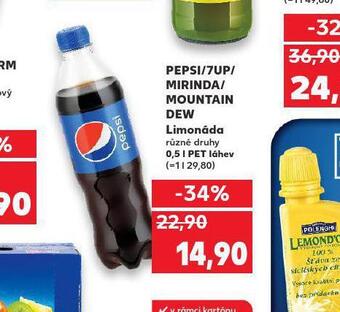 Kaufland Pepsi / 7up / mirinda / mountain dew nabídka