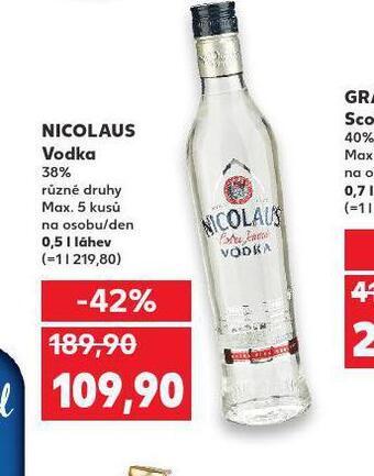 Kaufland Nicolaus vodka nabídka