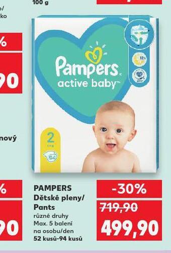 Kaufland Pampers dětské plenky nabídka