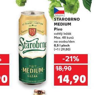 Kaufland Pivo starobrno medium nabídka