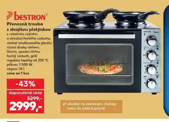 Kaufland Přenosná trouba s dvojitou plotýnkou nabídka