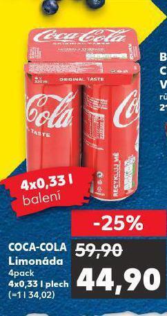 Kaufland Coca cola 4pack nabídka