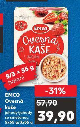Kaufland Emco ovesná kaše nabídka
