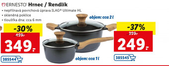 Lidl Ernesto Hrnec / rendlík tlouštka dna: cca 6 mm, sjkeněná poklice nabídka
