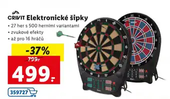 Lidl Crivit Elektronické šipky 27 her s 500 herními variantami, zvukové efekty, až pro 16 hráčů nabídka