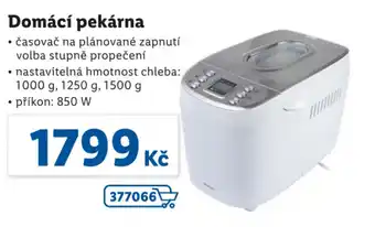 Lidl Domácí pekárna časovač na plánované zapnutí volba stupně propečení, příkon: 850 W nabídka