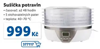 Sušička potravin teplota: 40-70 C, 5 stohovatelných pater