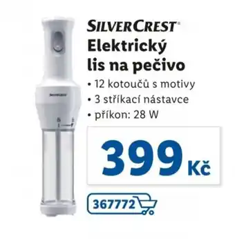 Lidl SilverCrest Elektrický lis na pečivo 12 kotoučů s motivy, 3 stříkací nástavce, příkon: 28 W nabídka
