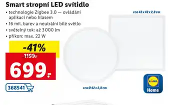 Lidl Smart stropní LED svítidlo příkon: max. 22 W, světelný tok: až 3000 lm nabídka