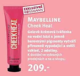 Rossmann Maybelline cheek heat gelově-krémová tvářenka nabídka