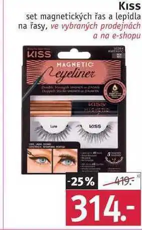 Rossmann Kiss set magnetických řas a lepidla nabídka