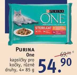 Rossmann Purina one kapsičky pro kočky, 4x 85 g nabídka