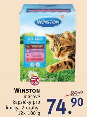Rossmann Winston masové kapsičky pro kočky, 12x 100 g nabídka