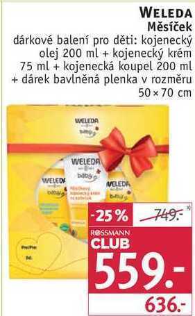 Rossmann Weleda měsíček dárkové balení pro děti nabídka