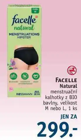 Rossmann Facelle natural menstruační kalhotky nabídka