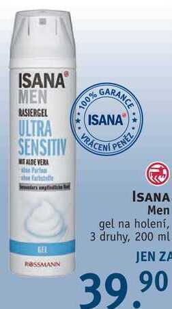 Rossmann Isana men gel na holení, 200 ml nabídka