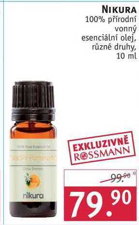 Rossmann Nikura 100% přírodní vonný esenciální olej, 10 ml nabídka