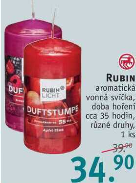 Rossmann Rubin aromatická vonná svíčka nabídka