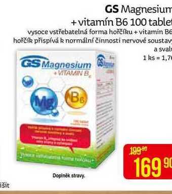 Teta Gs magnesium + vitamín b6 100 tablet nabídka