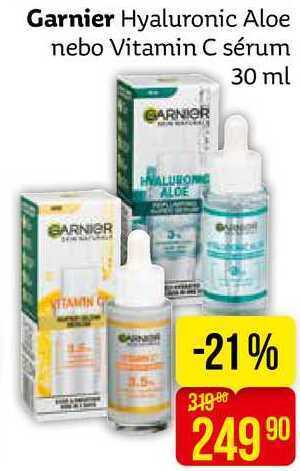 Teta Garnier hyaluronic aloe nebo vitamin c sérum 30 ml nabídka