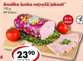 CBA Amálka šunka nejvyšší jakosti, 100 g nabídka