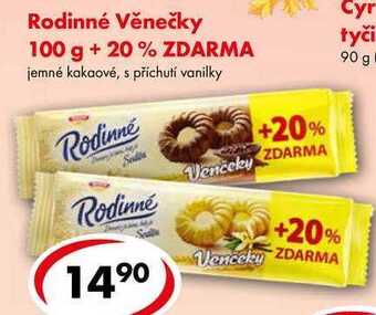 CBA Rodinné věnečky, 100 g + 20% zdarma nabídka
