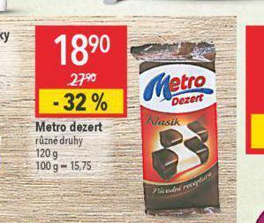 Globus Metro dezert nabídka