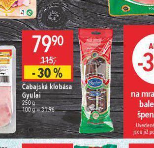 Globus Čabajská klobása gyulai nabídka
