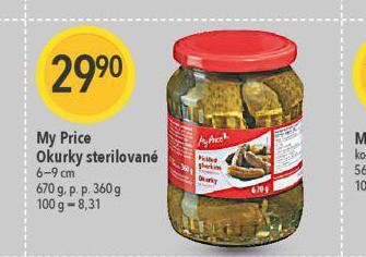Globus My price okurky sterilované nabídka