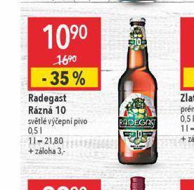Globus Pivo radegast rázná 10 nabídka