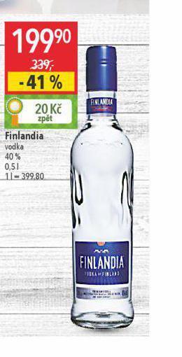 Globus Finlandia vodka nabídka