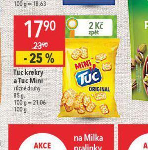 Globus Tuc krekry a tuc mini nabídka