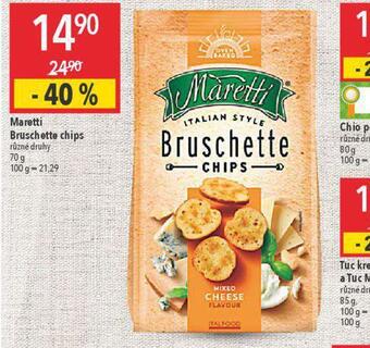 Globus Maretti bruschette chips nabídka