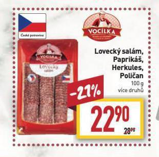 Billa Paprikáš nabídka