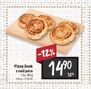 Billa Pizza šnek nabídka