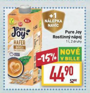 Billa Pure joy rostlinný nápoj nabídka