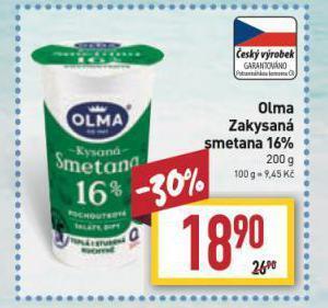 Billa Olma zakysaná smetana nabídka