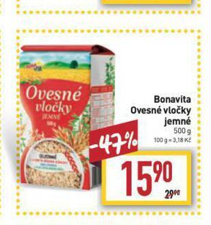 Billa Bonavita ovesné vločky nabídka