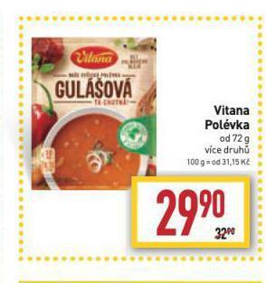 Billa Vitana polévka nabídka