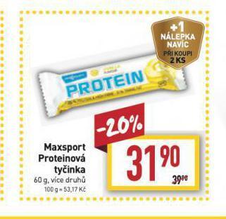 Billa Maxsport proteinová tyčinka nabídka