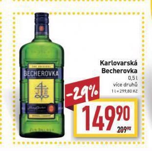 Billa Karlovarská becherovka nabídka