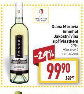 Billa Diana moravia eminhof nabídka