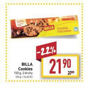Billa Cookies nabídka