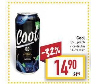 Billa Cool nealkoholické pivo nabídka