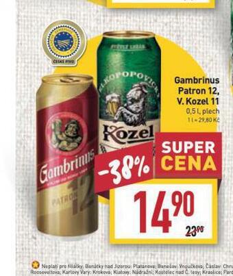 Billa Pivo velkopopovický kozel nabídka