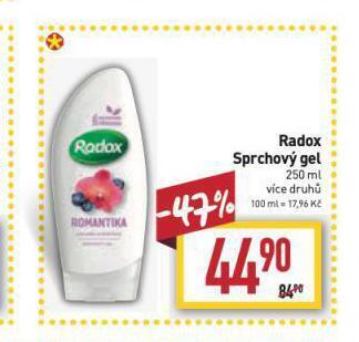 Billa Radox sprchový gel nabídka