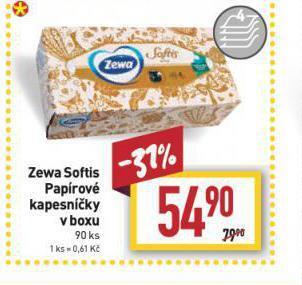 Billa Zewa papírové kapesníčky nabídka