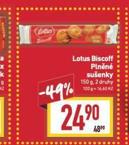 Billa Lotus plněné sušenky nabídka