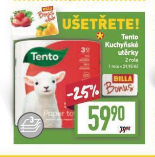 Billa Tento kuchyňské utěrky nabídka